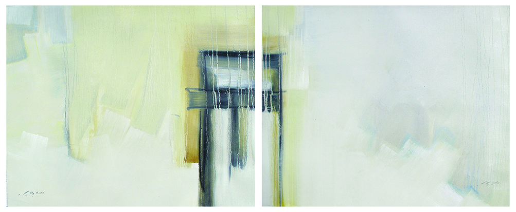 3Composition of Silence diptych 60x70 both oil on canvas 2010